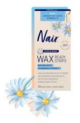 Nair™ Sensitive Wax Ready Strips - Sensitive Formula Hair Remover for Face & Bikini