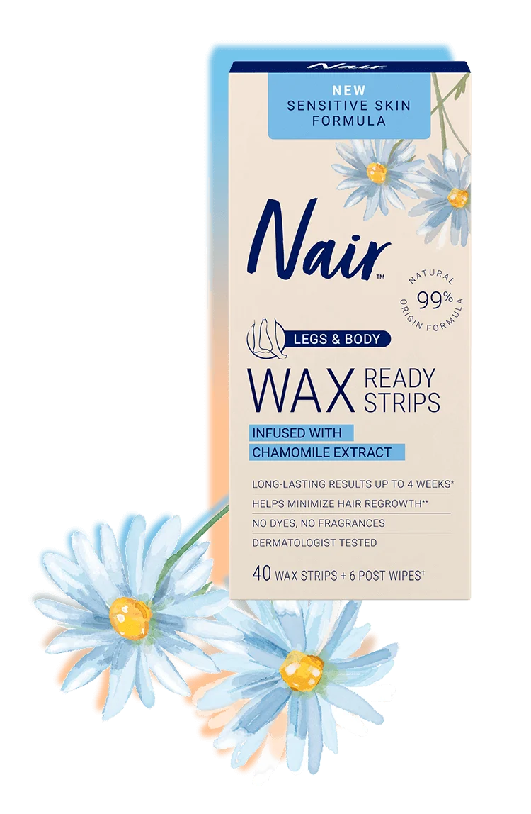 Nair™ Sensitive Wax Ready Strips - Sensitive Formula Hair Remover for Face & Bikini