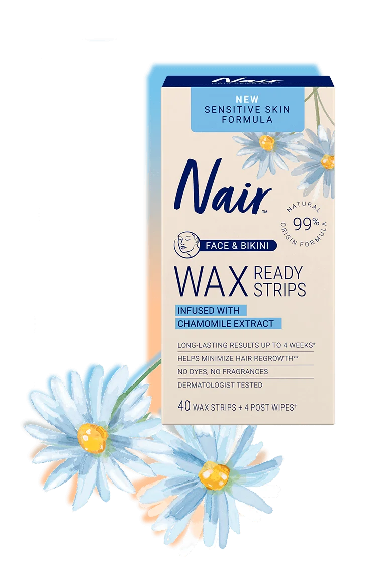 Nair™ Sensitive Wax Ready Strips - Sensitive Formula Hair Remover for Body & Legs
